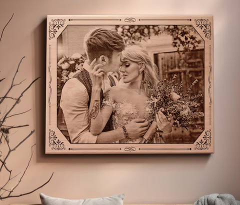 Wooden Engraved Photo
